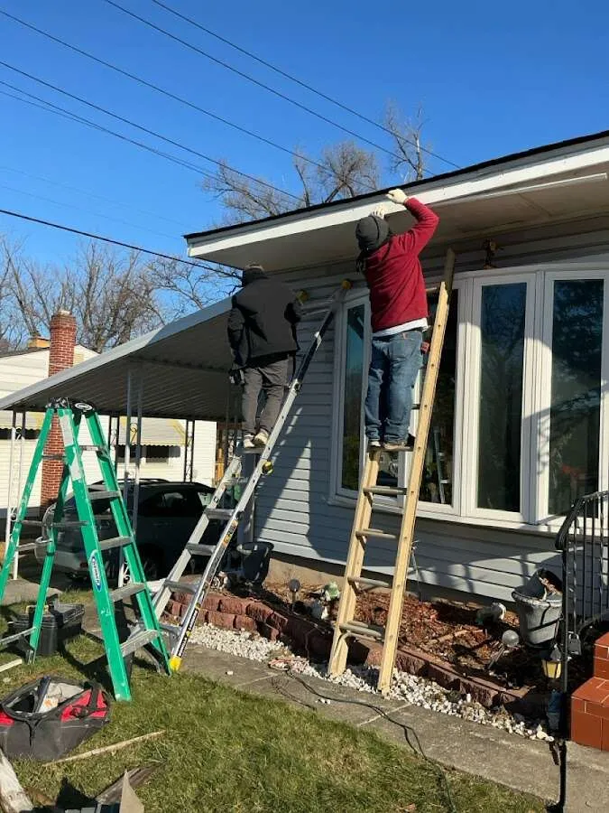Restoration crew performing exterior repair in Cohoes